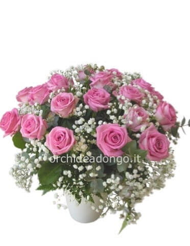 Bouquet di rose rosa medium