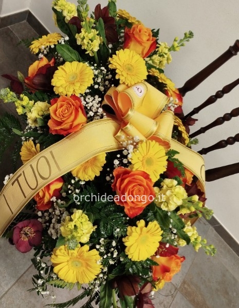 Cuscino funebre con fiori a scelta del fiorista
